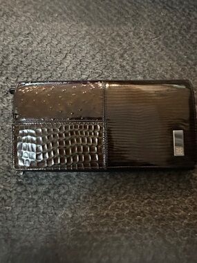 Givenchy Black/Brown Patchwork Leather Wallet with Mixed Textures